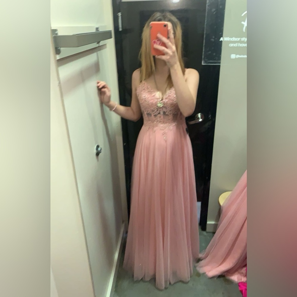 pink prom dress